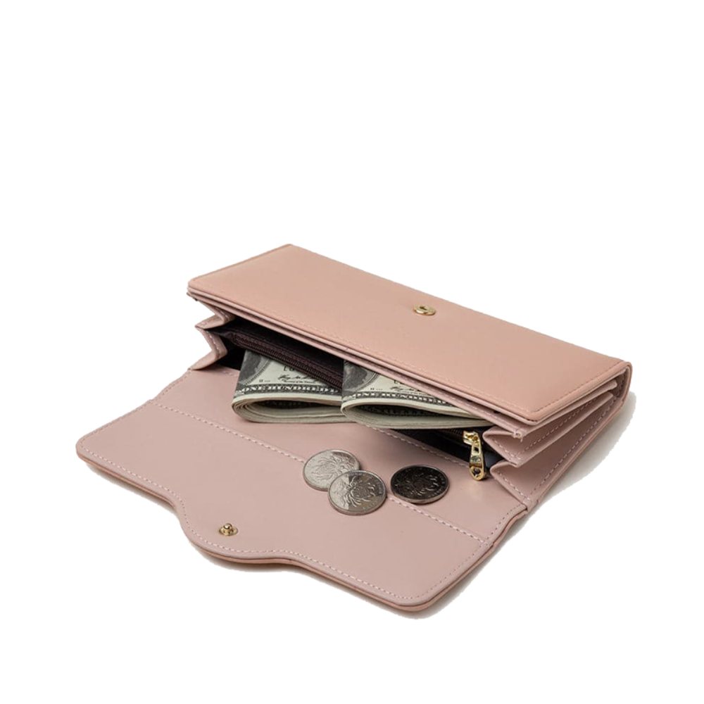 Münztasche - Elegante Brieftasche mit drei Fächern